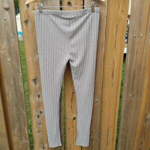 BEARPAW GREY Leggings/Base Layer Women's Size Large Ankle Detail